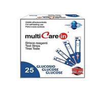 Strisce Misurazione Glicemia Multicare In Glucosio Elettrodo 25 Pezzi