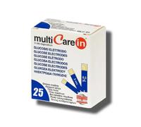 Strisce Misurazione Glicemia Multicare In Glucosio Elettrodo 25 Pezzi