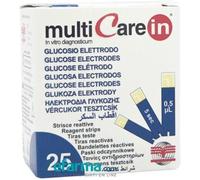 Multicare In Strisce Reagenti Misurazione Glucosio 25 Strisce
