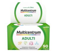 Multicentrum Adulti Integratore Alimentare Multivitaminico Vitamina C B D3 Calcio Ferro Zinco 90 Compresse