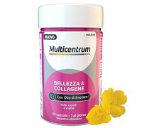Multicentrum Bellezza&Collagene, Integratore Alimentare con Collagene, Biotina, Vitamina C e Olio di Enotera, specificamente formulato per Pelle, Capelli, Unghie, Adulti, 30 capsule