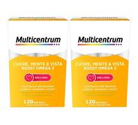 Multicentrum Cuore Mente Vista Boost Omega 3 EPA e DHA, 120 capsule 2x