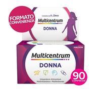 Multicentrum Multicentrum Donna Integratore Multivitaminico Completo Per Donne Fino Ai 50 Anni, Formato Convenienza 90 Compresse