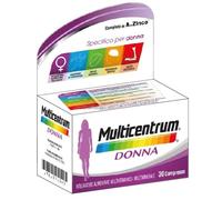 Multicentrum Donna Integratore Vitamina D Calcio Ferro Acido Folico, 30 Compresse