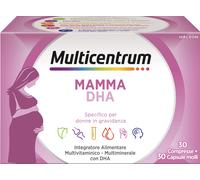 multicentrum Mamma DHA Integratore Alimentare Multivitaminico Gravidanza 30 Compresse + 30 Capsule Molli