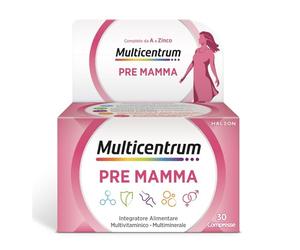 Multicentrum Pre-Mamma Integratore Alimentare Multivitaminico Completo con Acido Folico per le Donne che stanno Programmando una Gravidanza, 30 compresse