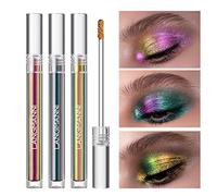 Multichrome Eyeshadow Liquid, Metallic Chameleon Glitter Shimmer Metal Colorful Bright Liquid Eye Shadows, Sparkle High Pigmented Ombretto a lunga durata Cambia colore Verde Oro Blu Giallo