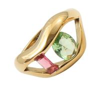 Multicolor Cubic Zirconia Stackable Rings Sturdy Titaniumed Steel Jewelry Portable Gifts For Women 3 Sizes Available Fashion Women's