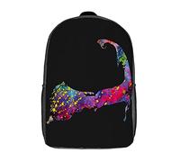 Multicolor Daypack Ccod Map Watercolor Zaino Per La Scuola Impermeabile Backpack Per Scuola, Compleanno, Adulti, 42X32X14Cm