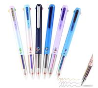 Multicolor Gel Pen in One, 6 PCS Multicolor Pen, 3-in-1 18 Colors, Quick Drying Ballpoint Pen