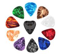 Multicolor Guitar Picks, Portable Finger, Self-Adhesive Guitar, Electric and Bass Pick with Holder, Comfortable Grip, Sturdy Material, 12-Pack, Ideal for Beginners and Professionals
