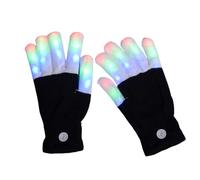 Multicolor LED Gloves with Dynamic Light Patterns Ideal for During Nighttime Activity and Parties Glowing Gloves