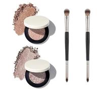 Multicolor Metallic Eyeshadow - Buildable, Glitter Shimmer Sparkle Eyeshadow Palette Makeup for a Subtle Day Look or Dramatic Evening Effect(#01+02)