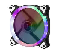 (Multicolor) Mute RGB LED Light Cooling Fan Heat Dissipation Heatsink for Computer PC Case