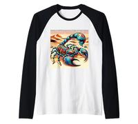 Multicolor Scorpion in The Desert Maglia con Maniche Raglan