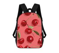 Multicolor Zaino Per Ragazze Red Fresh Cherries Fruit Borse Da Scuola Stampa 3D Borsa Viaggio Per Escursionismo, Idea Regalo, Scuola, 42X32X14Cm