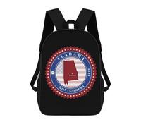 Multicolor Zaino Universita Alabama State Logo Borsa Viaggio Stampa 3D Backpack Per Studenti, Idea Regalo, Escursionismo, 42X32X14Cm