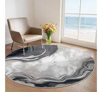 Multicolore 60 cm (Round) Tappeto Rotondo Astratto lettere blocchi di colore per Camera Bambini e Salotto, Tappeto Morbido Lavabile Antiscivolo, Soluzione Ideale Ideale per animali e zone trafficate