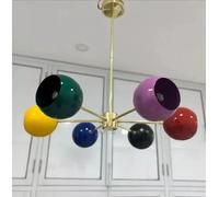 Multicolore a Bulbo Oculare 6 Braccio Luce Metà Secolo Italiano Lampada Armatura