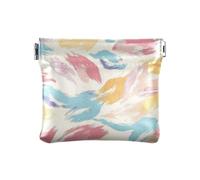 Multicolore Doodle Linea di Modo Delle Donne di Cuoio Della Moneta Della Borsa Impermeabile Della Carta Dell'organizzatore Chiave per Gli Uomini Donne