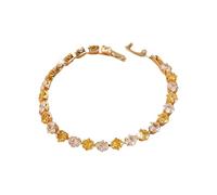 Multicolore Forma Quadrata Multicolore Zircone Tennis Lunghezza Regolabile Handchain Trendy Streetwear Accessorio Da Polso Hip Hop Cultura Ispirato Unisex, Misura unica, come descritto