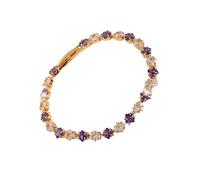 Multicolore Forma Quadrata Multicolore Zircone Tennis Lunghezza Regolabile Handchain Trendy Streetwear Accessorio Da Polso Hip Hop Cultura Ispirato Unisex, Misura unica, come descritto