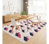 Multicolore Tappeto con Strisce linee rette linee parallele - Tappeto in flanella stampata, morbido, antiscivolo e lavabile, per soggiorno e camera da letto 60 x 90 cm