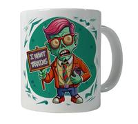 Multicolore Tazze da Caffè Teacher Zombie Man I Want Your Brains Tazza in Ceramica Divertenti Tazzine da caffè per Uomo Donna 330ml