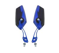 Multicolored Rearview Mirror Side Mirrors M10 | Motorcycle Accessories Universal M8 Scooter E-Bike Cafe Racer(Blue)