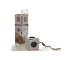 Multiconnettore PowerCube 4 connessioni 220v + 2USB Presa di rete con 5 prese + 2 USB con prolunga da 1.5m, colore bianco e grigio