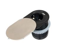 Multiconnettore Vertikal Flat 60 con copertura inox - Emuca