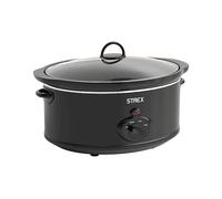 Strex Pentola a cottura lenta 3,5 L - Pentola interna in ceramica rimovibile - Funzione di mantenimento in caldo - Slow Cooker - Nero
