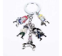 Multiculture Portachiavi con 5 personaggi Chibi anime per fan di Fairy Tail (mago)