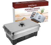 MultiDepot Browin 330001 Affumicatoio da tavolo con termometro in acciaio inox