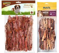 MULTIFIT Set Prova Multigusto 400G+750G Snack Cane Native Filetti e Nervo FILETTI ANATRA NERVO MANZO