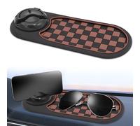 Multifunction Car Anti-Slip Mat Auto Universale Phone Holder, con Supporto Girevole a 360° e Targa Temporanea per Parcheggio, Tappetino Antiscivolo Auto per Cellulare, Chiavi