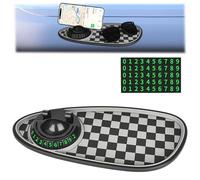 Multifunction Car Anti Slip Mat Auto Universale Phone Holder, Rotabile a 360°, Tappetino antiscivolo per cruscotto con numero di parcheggio, tappetino in silicone per occhiali, telefoni cellulari