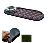 Multifunction Car Anti-Slip Mat, Rotatable Anti Skid Car Dashboard Pad with Temporary Parking Numbe, and Large Pad for Phones Sunglasses Keys Gadgets (Brown,B)