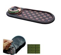 Multifunction Car Anti-Slip Mat, Rotatable Anti Skid Car Dashboard Pad with Temporary Parking Numbe, and Large Pad for Phones Sunglasses Keys Gadgets (Brown,C)
