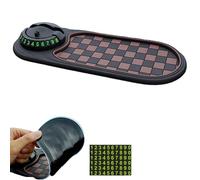 Multifunction Car Anti-Slip Mat, Rotatable Anti Skid Car Dashboard Pad with Temporary Parking Numbe, and Large Pad for Phones Sunglasses Keys Gadgets (Brown,A)