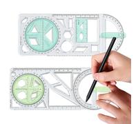 Multifunction Drawing Ruler Multifunctional Clear Geometric Template