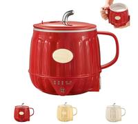 Multifunction Electric Heated Milk Cup, 3-In-1 Multifunction Mini Electric Heater Cup, 600ml Hot Milk Coffee Cups, Suitable For Breakfast And Office Use (red)