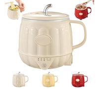 Multifunction Electric Heated Milk Cup, 3-in-1 Multifunction Mini Electric Heater Cup, 600ml Hot Milk Coffee Cups for Quick Meals, Five-Speed Adjustment, for Home Office (White)