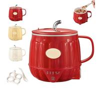 Multifunction Electric Heated Milk Cup, 3-in-1 Multifunction Mini Electric Heater Cup, 600ml Hot Milk Coffee Cups for Quick Meals and Beverages at in The Office or Home (Red)
