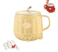 Multifunction Electric Heated Milk Cup, 3-in-1 Portable Multifunction Mini Electric Heater Cup, 600ml Hot Milk Coffee Cups for Quick Meals and Beverages at Home or in The Office (Yellow)