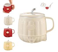 Multifunction Electric Heated Milk Cup, 3-in-1 Portable Multifunction Mini Electric Heater Cup, for Latte, Cappuccino, Macchiato, Hot Chocolate with Camping (White)