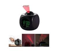 Multifunction LED Projector Alarm Clock with Voice Talking & Digital Temperature Display - 12/24 Hour Time Home Decor Gadget