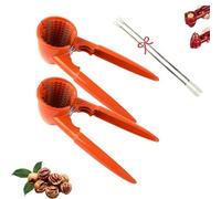 Multifunction Nutcracker with Non Slip Handel, 2026 New Nutcracker Tool, Nutcrackers Tool Heavy Duty Pecan Walnut, for All Nuts and Chestnuts (Orange,2PCS)
