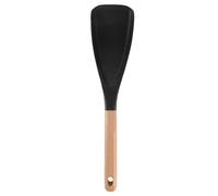 Multifunction Spatula Cooking Spoon, 2026 New Spatula Spoon Silicone Heat Resistant with Wooden Handle - Makes Stirring, Scooping & Serving So Much Easier (Black)