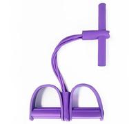 Multifunction Tension Rope, 6 tube Elastic Yoga Pedal Puller Resistance Band,Natural Latex Tension Rope Fitness Equipment,for Exercise Sit Up AB Training Auxiliary Device for Women Men (Viola)